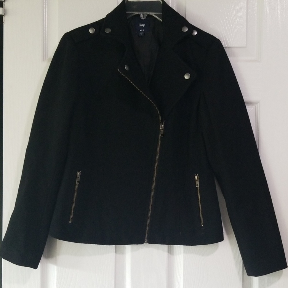 Gap Wool Blend Moto Style Jacket